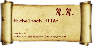 Michelbach Milán névjegykártya